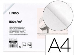 DL07 10h papel dibujo Liderpapel Lineal A4 130g/m² sin recuadro