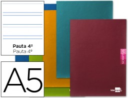LB20 Libreta Liderpapel Scriptus A5+ 48h 90g/m² pauta 3,5mm. colores surtidos