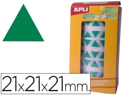 Gomets Apli triangulares 20mm. verde
