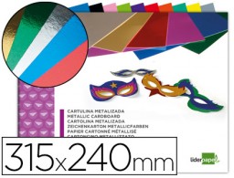 TM10 Bloc 10h. trabajos manuales cartulina metalizada 240x315mm. colores surtidos
