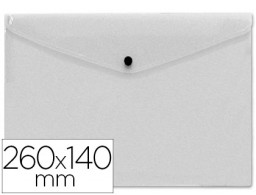 DS56 Carpeta sobre con broche Liderpapel 260x140 mm. polipropileno transparente
