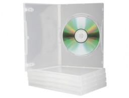 KF10835 5 cajas Q-Connect para DVD transparentes