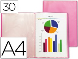 CJ78 Carpeta con 30 fundas Liderpapel A4 polipropileno azul translúcido