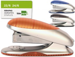 GR33 Grapadora Liderpapel 20 hojas colores surtidos