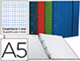 BZ03 Carpeta Liderpapel A-5 4 anillas 20 mm. con recambio c/5 mm.