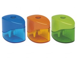 3430050 Sacapuntas M+R mini plástico con depósito 1 orificio
