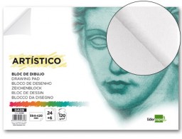 DA09 Bloc dibujo Liderpapel Artístico encolado 594x420mm. 24+6 hojas 120g/m² sin recuadro