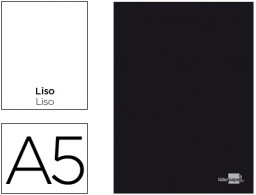 LA18 Libreta escolar Liderpapel A5 80h 60g/m² liso tapa negra
