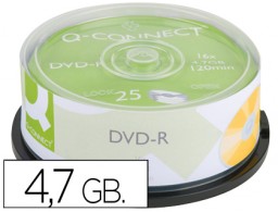 KF00255 25 DVD-R Q-Connect 4.7GB 16x 120 minutos