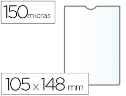 KF15578 Funda portadocumento Q-Connect A6 PVC 150µ con uñero
