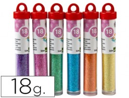 PU06 Bote 18g. purpurina Liderpapel colores pastel  metálicos surtidos