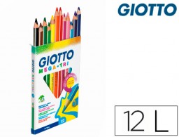 12 lápices de colores Giotto Mega Tri