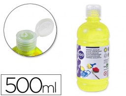 TP03 Témpera líquida Liderpapel escolar 500ml. amarillo limón