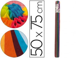 SE32 Rollo papel seda Liderpapel colores surtidos 17g/m² 24 hojas 50x75cm.
