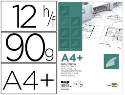 PV13 12h papel dibujo Liderpapel A4+ 90g/m² vegetal