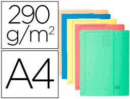 Subcarpeta cartulina Exacompta A4 colores surtidos 290 g/m² con bolsa y solapa