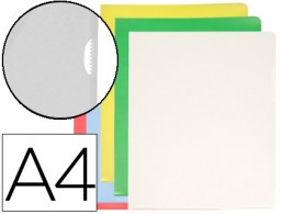 KF01489 100 carpetas dossier uñero Q-Connect A4 plástico colores surtidos