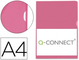 KF01485 100 carpetas dossier uñero Q-Connect A4 plástico rojo