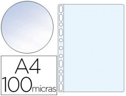 KF14841 100 fundas multitaladro Q-Connect A4 polipropileno 100µ cristal