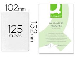 KF01223 CJ100 fundas plastificar Q-Connect carnet fútbol 125µ