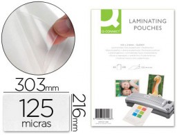 KF24056 CJ25 fundas plastificar Q-Connect A4 125µ adhesiva