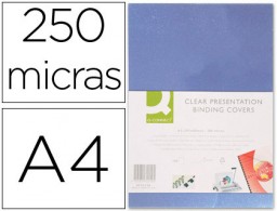 KF24011 CJ100 tapas de encuadernación Q-Connect PVC Din A-incoloro 250 micras