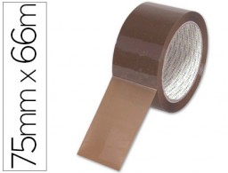 KF11209 Cinta adhesiva de precinto Q-Connect PP havana 66m.x75mm.