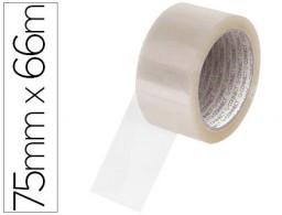 KF11210 Cinta adhesiva de precinto Q-Connect PP transparente 66m.x75mm.