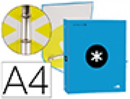 KA41 Carpeta Liderpapel Antartik A-4 4 anillas 25 mm. azul