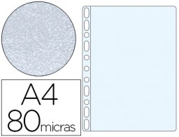 100 fundas multitaladro Esselte A4 polipropileno 80µ piel de naranja