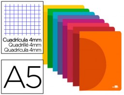 LF03 Libreta escolar Liderpapel 360° A5 48h 90g/m² c/4mm. tapa de plástico colores surtidos