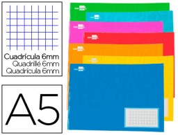 LB61 Libreta escolar Liderpapel A5 apaisado 32h 60g/m² c/6mm. colores surtidos