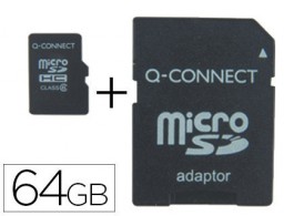 KF16128 Memoria micro SD Q-Connect 64 GB con adaptador.