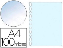 KF16906 10 fundas multitaladro Q-Connect A4 polipropileno 100µ cristal