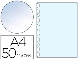 KF16907 10 fundas multitaladro Q-Connect A4 polipropileno 50µ cristal