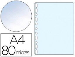 KF16910 10 fundas multitaladro Q-Connect A4 polipropileno 80µ cristal