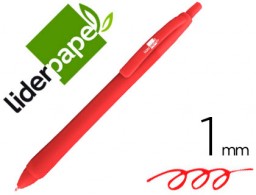 BO09 Bolígrafo Liderpapel Gummy Touch tinta roja