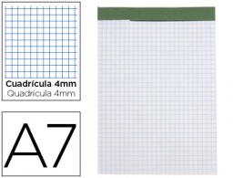 BN15 Bloc notas Liderpapel A7 80h 60 g/m² c/4mm. sin tapa