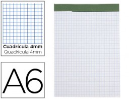 BN17 Bloc notas Liderpapel A6 80h 60 g/m² c/4mm. sin tapa