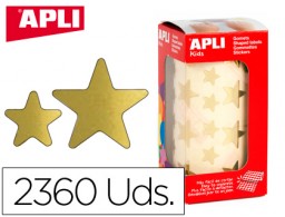 Gomets Apli estrella oro