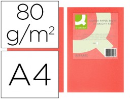 KF01427 500h papel fotocopiadora Q-Connect A4 80g/m² color rojo intenso