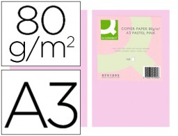 KF18005 500h papel fotocopiadora Q-Connect A3 80g/m² color rosa