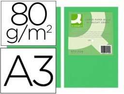 KF18008 500h papel fotocopiadora Q-Connect A3 80g/m² color verde intenso