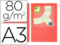 KF18009 500h papel fotocopiadora Q-Connect A3 80g/m² color rojo intenso