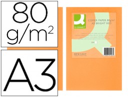 KF18017 500h papel fotocopiadora Q-Connect A3 80g/m² color naranja neón