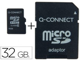 KF16013 Memoria micro SD Q-Connect 32 GB con adaptador.