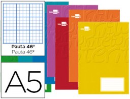 LB57 Libreta escolar Liderpapel A5 32h 60g/m² rayado nº46 colores surtidos
