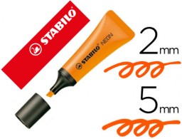 Marcador fluorescente Stabilo Neón tinta naranja
