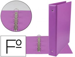 CH27 Carpeta 4 anillas 40 mm. Liderpapel Folio plástico lila