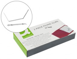 KF26083 50 encuadernadores fastener Q-Connect plateados